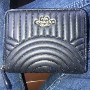 Quilted leather wallet